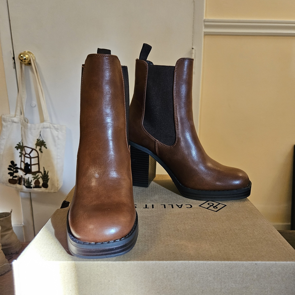 Call It Spring Brown Ankle Boots